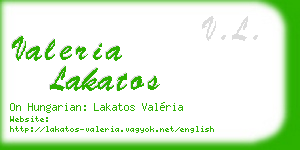 valeria lakatos business card