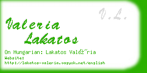 valeria lakatos business card